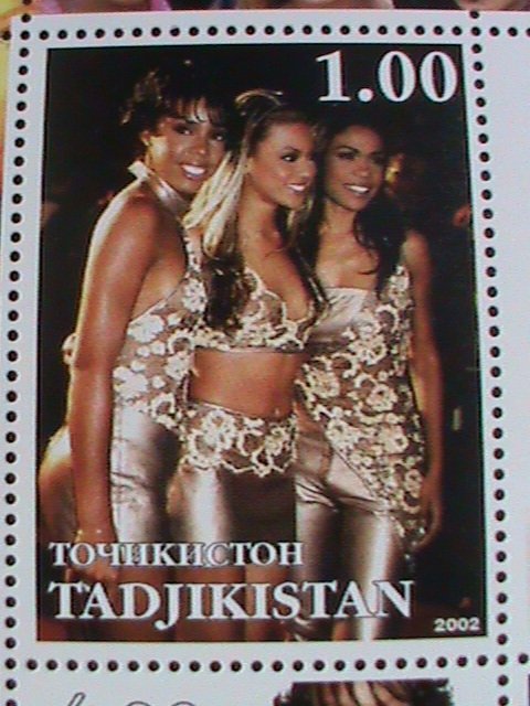 ​TAJIKISTAN-2002 FAMOUS DESTINY'S CHILD- MNH SHEET OF 9-VERY FINE