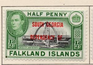 Falkland Islands . South Georgia 1944 Mint Hinged 1/2d. Optd 11945SP-302216