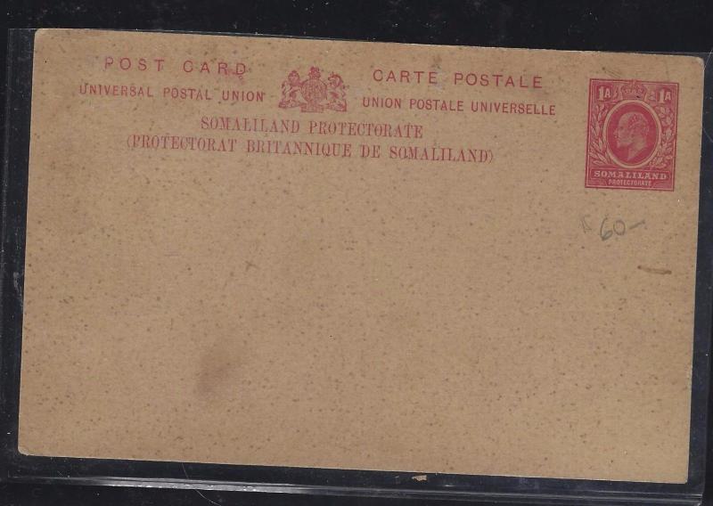 SOMALILAND COVER (P0312B) KE 1A PSC  UNUSED