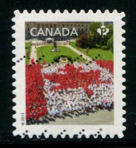 2615 Canada P Flag in Flower Bed SA, used