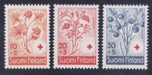 Finland B151-53 MNH OG 1958 Raspberry Cowberry & Blueberry Full Set of 3 VF