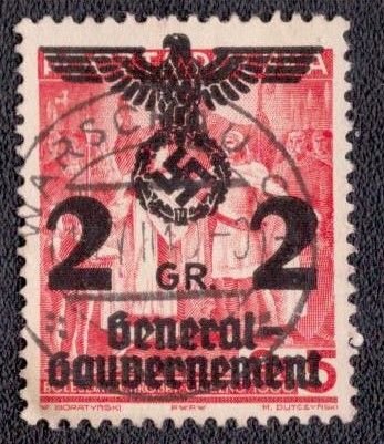 Poland German Occupation N33 1941 Used