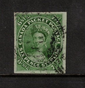 Canada #9 Extra Fine Used Gem Showing Imprint At Bottom W\ Graded VF-XF 85 Cert