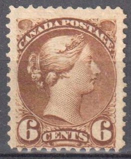 Canada #43 Mint F-VF OG H Small Queen $250.00