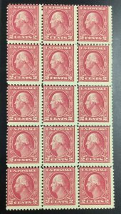 MOMEN: US STAMPS #500 BLOCK OF 15 MINT OG NH CAT. $8,250 LOT #73976