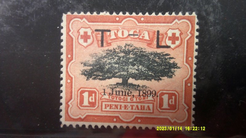 Tonga 1899 Overprint Scott# 53 AVG.-Fine (C) Mint Light Hinge