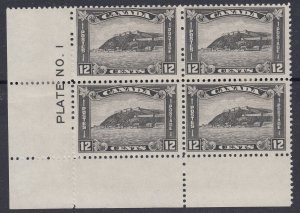 Canada #174 Mint Plate Block of 4, PL1 LL