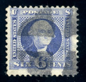 US Stamp #115 Washington 6c - PSE Cert - USED - CV $225.00