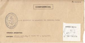 Argentina - Naval COver Marked Confidention  1995