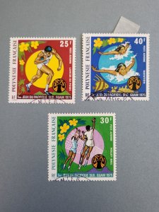 Stamps French Polynesia Scott #C117-9 used