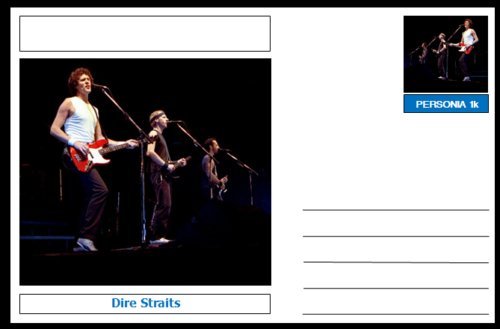 Personalities - souvenir postcard (glossy 6x4 card) - Dire Straits 