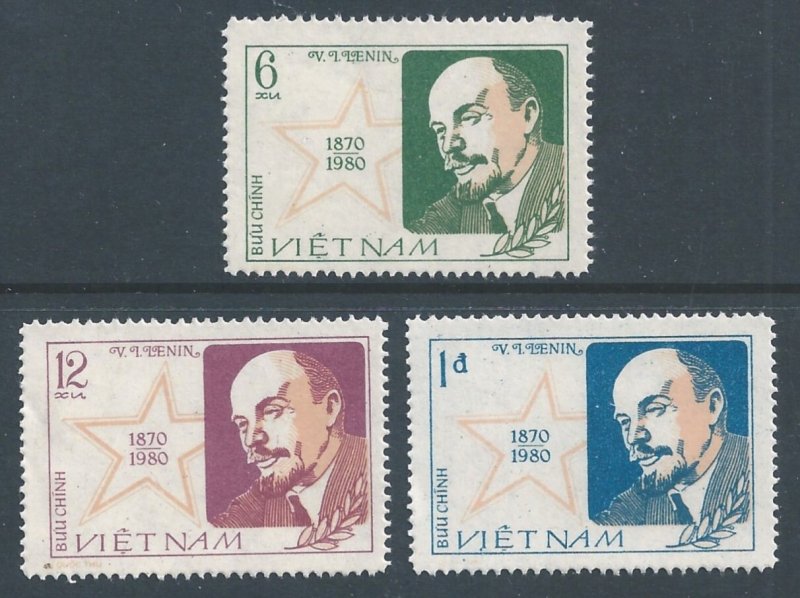 Viet Nam North #1049-51 NGAI Lenin 110th Birth Anniv.