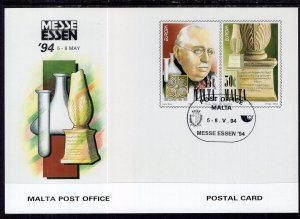 Malta MI P33 Europa Postal Card U/A FDC VF