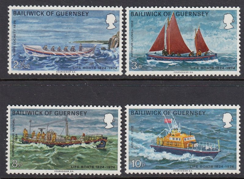 Guernsey 91-4 Lifeboats mnh