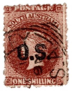 (I.B) Australia Postal : South Australia 1/- Official Service (SG O12)