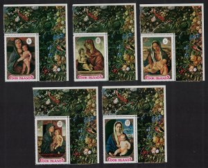 Cook Is. Christmas Paintings 5v Corners 1971 MNH SC#310-314 SG#365-369