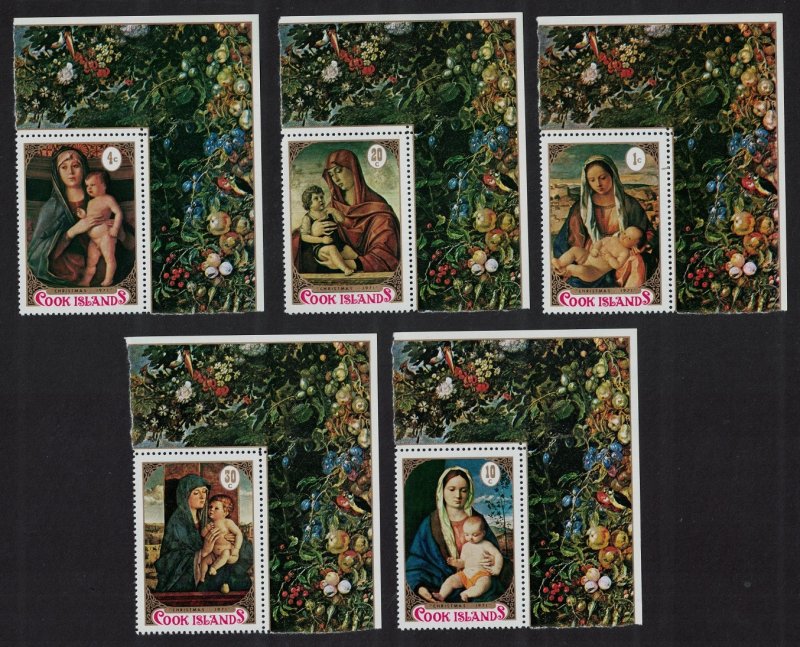 Cook Is. Christmas Paintings 5v Corners 1971 MNH SC#310-314 SG#365-369