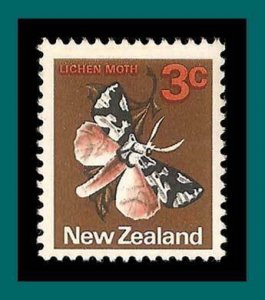 New Zealand 1970 Lichen Moth, 3c MNH  #442,SG918