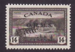 Canada-Sc#O7- id9-Unused og NH 14c Hydroelectric plant-OHMS-1949-50-