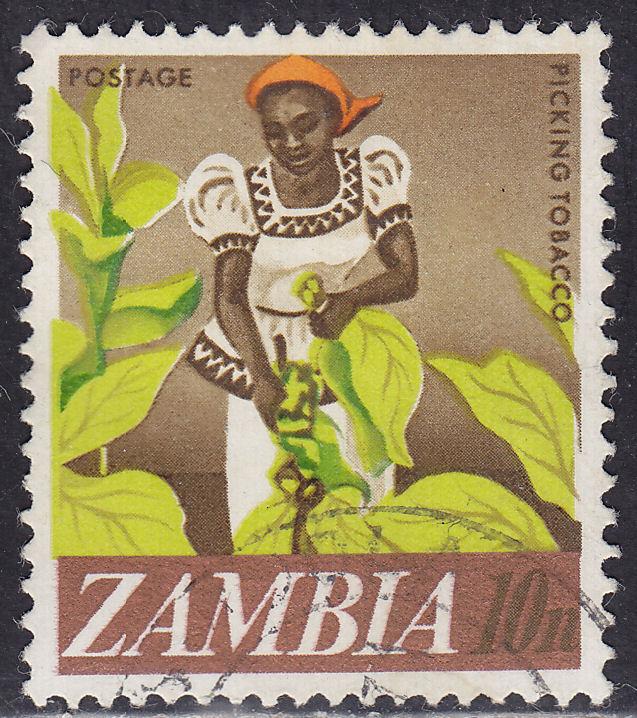 Zambia 44 USED 1968 Woman Tobacco Picker