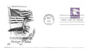 1818 'B' (18c) Non Denominated sheet, ArtCraft  FDC