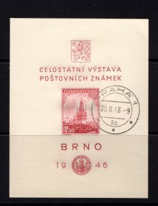 Czech Republic #B159 (1946 Brno Exhibition sheet) VF used CV $0.75