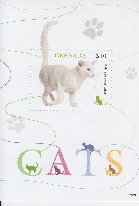 2019 Grenada Cats SS (Scott NA) MNH