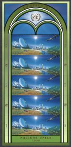 UN Geneva #340-341 45¢ Unispace III Souvenir Sheet (1999). MNH