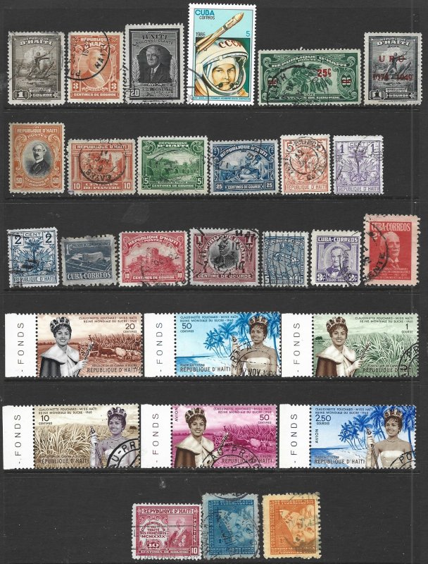 COLLECTION LOT 9957 CARRIBEAN 28 STAMPS