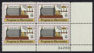 #1500 6c Marconi Spark Gap, Plate Block [34269 LR] Mint **ANY 5=FREE SHIPPING**