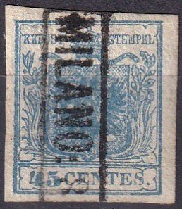 Austria  Lombardy-Venetia #6   F-VF Used  CV $60.00  (Z6927)