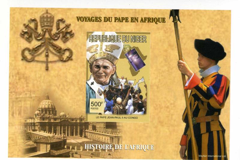 Niger 1998 Pope John Paul II In Africa s/s Imperforated mnh.vf #4
