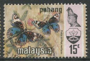 STAMP STATION PERTH Pahang #95 Butterflies & Sultan Abu Bakar Used 1971