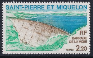 Sc# 450 St Pierre & Miquelon 1976 Vigie Dam issue MNH CV: $8.00