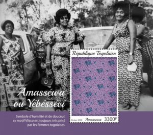 Togo - 2019 Amassewa Ornament Design - Stamp Souvenir Sheet - TGLC190301b