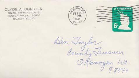 United States, Postal Stationery, Washington