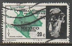 MEXICO 1067, Sesquicentennial of Chiapas Statehood. Used. (1361)