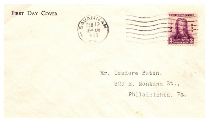 United States, Georgia, First Day Cover