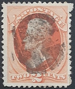 Stampgeek Scott #183 USED, VERY FINE, NOT HINGED, SOFT POROUS PAPER