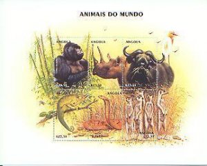 Animals of the World, S/S 6 Stamps, ANGO1130*