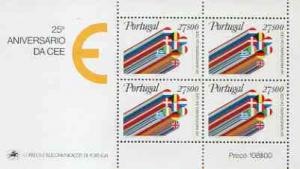 Portugal 1982 25th Anniversary of EEC perf m/sheet unmoun...