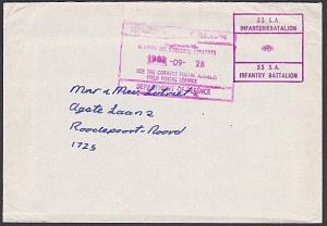 SOUTH AFRICA 1982 military censor cover......................................718