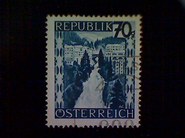 Austria, Scott #475, used (o), 1946, Scenes, 70g, Waterfall at Bad-Gastein