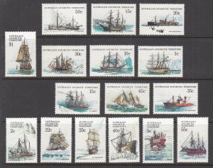 Australian Antarctic Territory L37-L52 Ships MNH VF