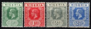 Nigeria #1-4 F-VF Unused CV $29.75 (X2098)