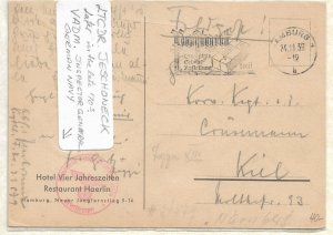 WW2: German Naval Feldpost: M-30 KMS Nurnberg 11/24/1939 (54728)