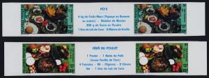 French Polynesia 458-9 imperf Gutter Pairs MNH Local Foods, Papaya