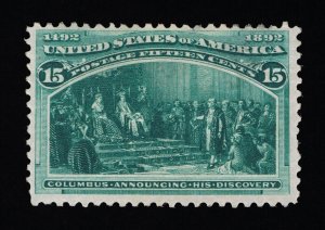 AFFORDABLE GENUINE SCOTT #238 MINT OG H 1893 COLUMBIAN EXPOSITION ISSUE #20363