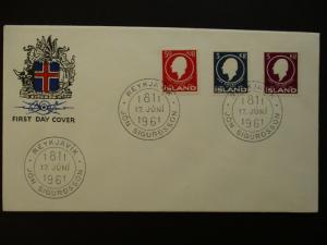 1961 Reykjavik Jon Sigurdsson Iceland First Day Cover