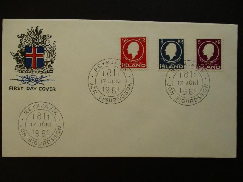 1961 Reykjavik Jon Sigurdsson Iceland First Day Cover